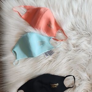 Reebok Orange and Black Face Masks Accessories